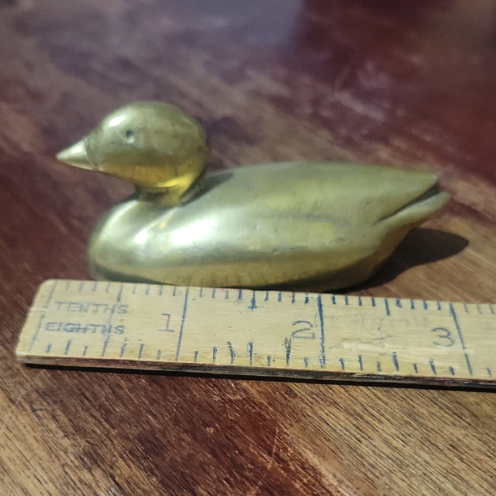 Vintage Solid Brass  Bird Figurine